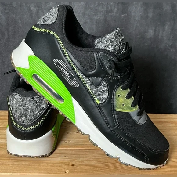 Nike Air Max 90 M2Z2 Recycled Wool Pack - Size 12 - Black Electric Green - Picture 1 of 16